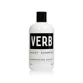 VERB Ghost shampoo front bottle showing branding and sleek packaging benefit clarity