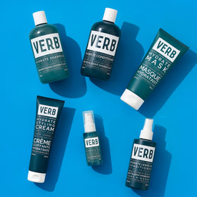 VERB size comparison next to common objects showing 5.3 oz scale for travel and storage