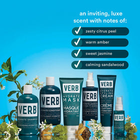 Verb label close-up highlighting ingredients and fragrance notes