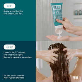 VERB hydrate mask open jar showing creamy texture and thickness for rich hydration benefit