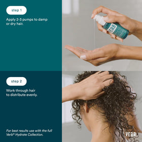 VERB pouring oil into hand to show quick absorption and hydration benefit