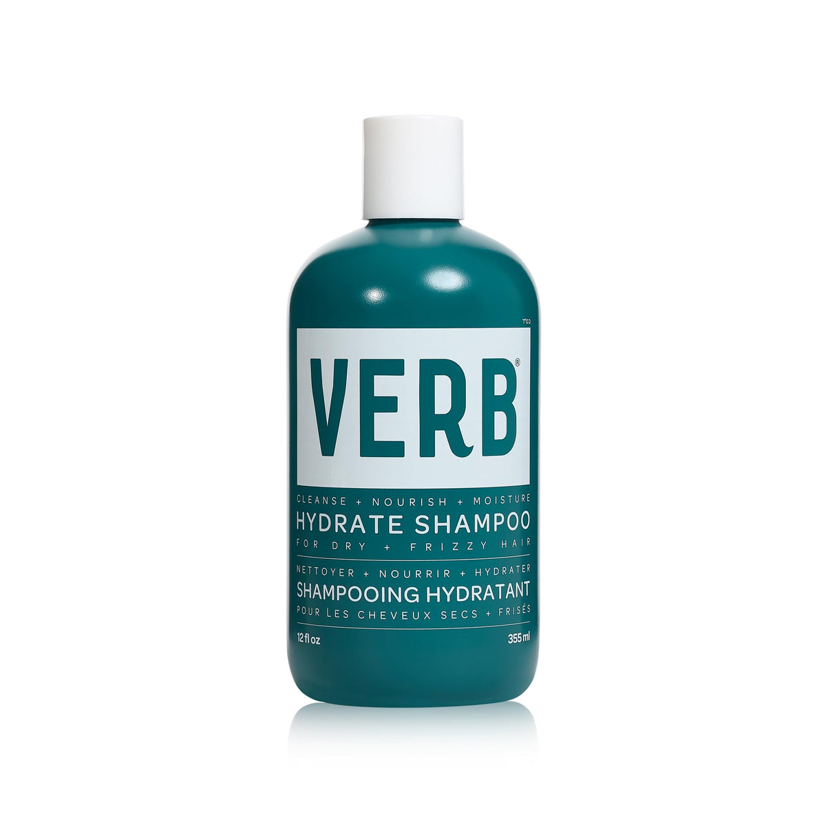 VERB front bottle showing hydrate shampoo for a clear product view and hydration benefit