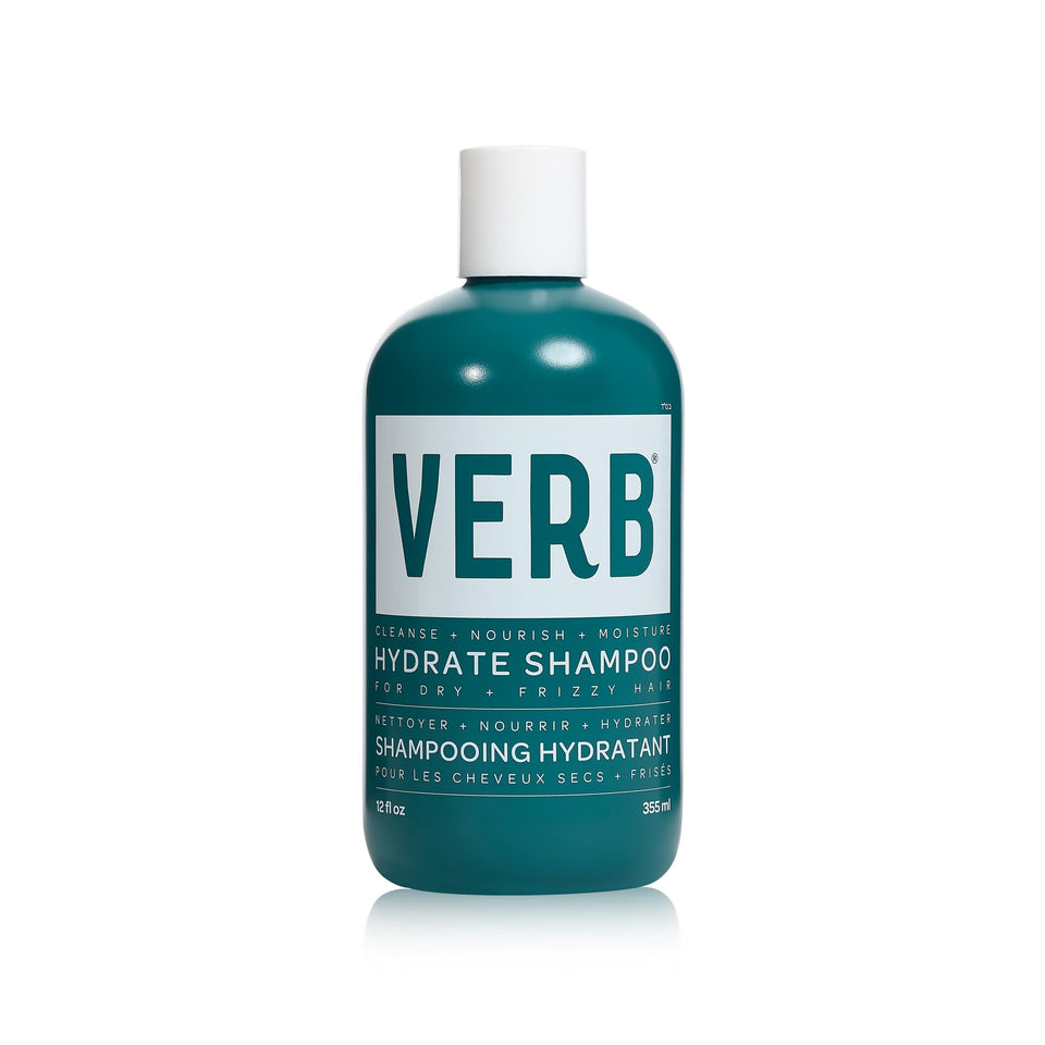 VERB front bottle showing hydrate shampoo for a clear product view and hydration benefit