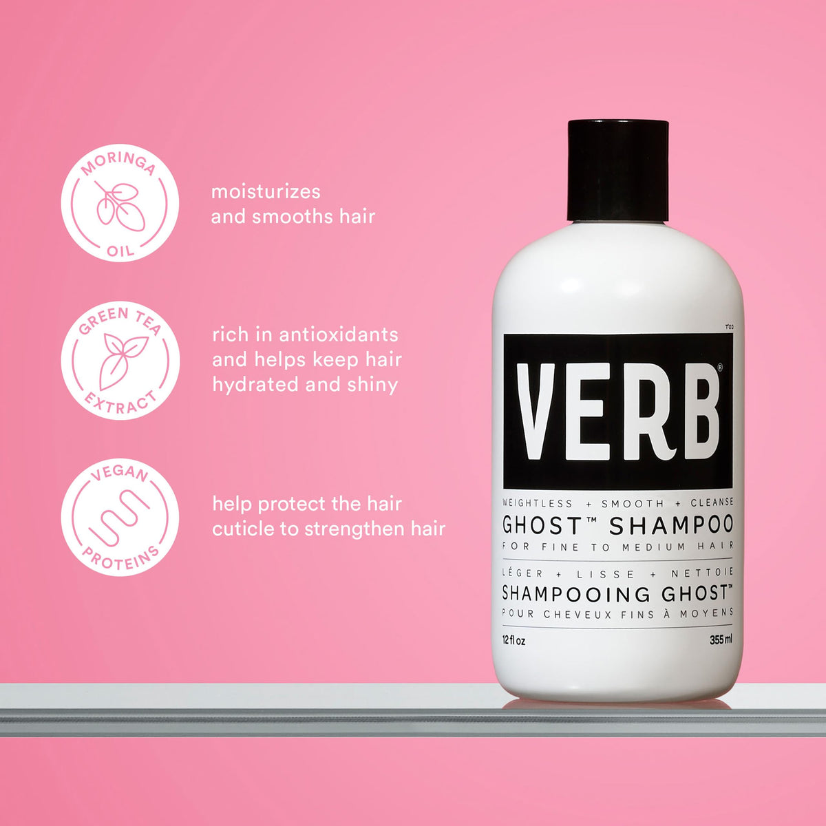 VERB Ghost kit arranged on bath shelf conveying daily routine convenience