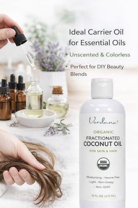 Verdana oil in bathroom setting with towels showing everyday skincare convenience