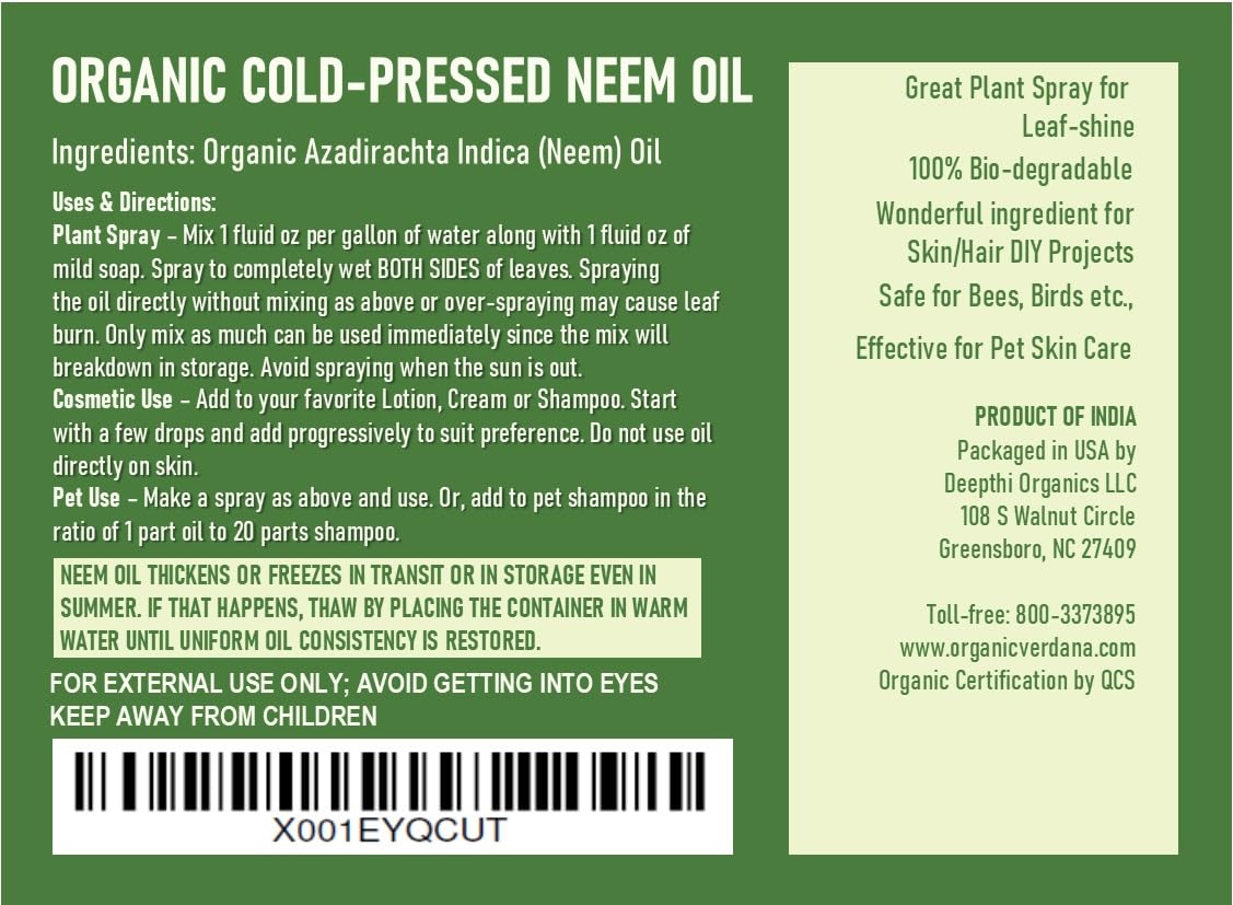 Verdana jar with neem seeds highlighting pure cold-pressed origin