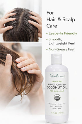 Verdana used during scalp massage illustrating soothing glide and even distribution