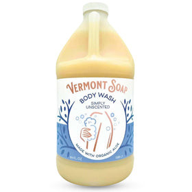 Vermont Soap front bottle showing 64oz size and unscented benefit