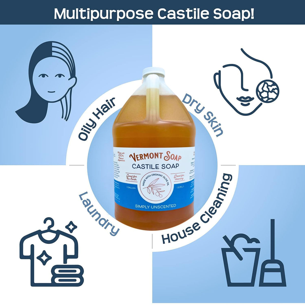 Vermont Soap gallon refilling a bathroom dispenser reducing plastic waste