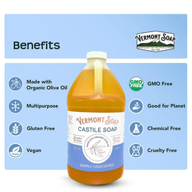 Vermont Soap label detail showing USDA organic certification and trust