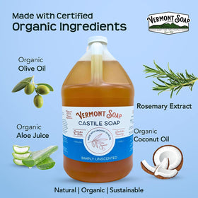 Vermont Soap gentle lather on hands demonstrating mild cleaning and moisturize