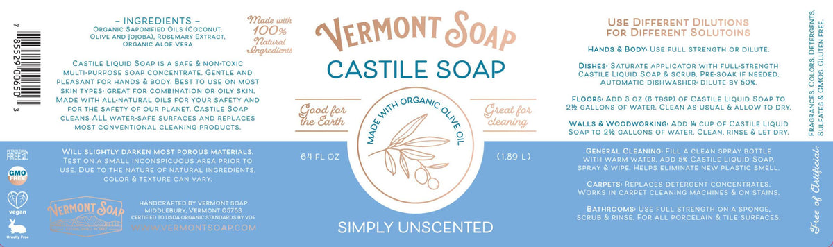 Vermont Soap on bathroom shelf in lifestyle setting emphasizing versatility