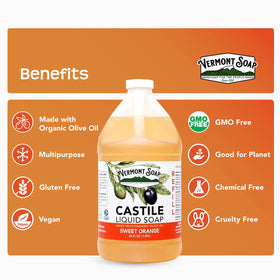 Vermont Soap used for dish cleaning showing concentrated cleaner benefit
