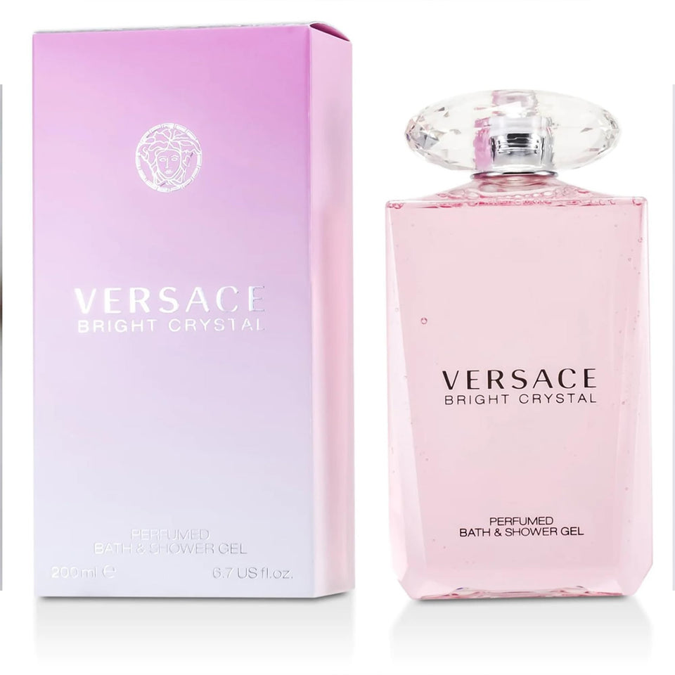 Versace Bright Crystal front packaging showing bottle and branding, conveys luxury
