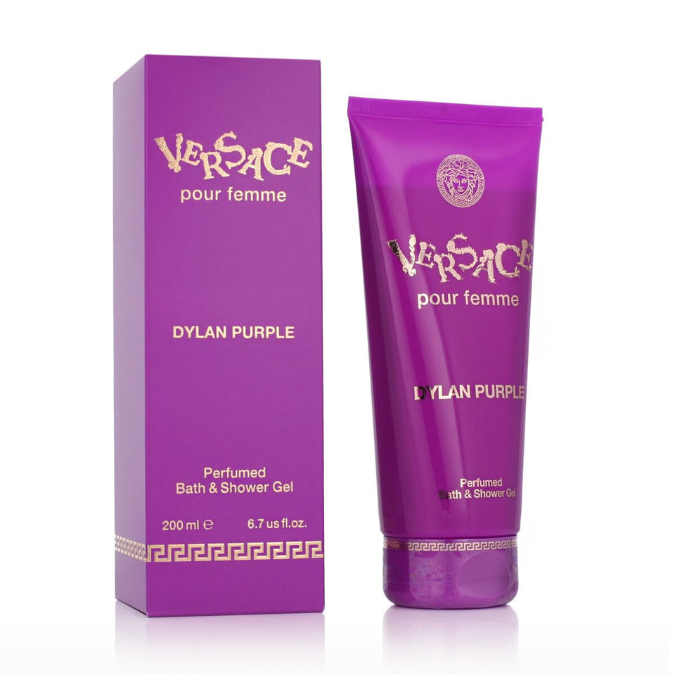 Versace Dylan Purple front bottle showing label and elegant packaging benefit: visual identification