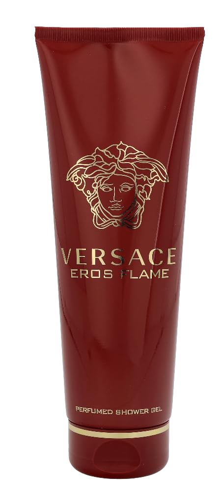 Versace Eros Flame gel lather close-up highlighting rich foam and effective cleansing