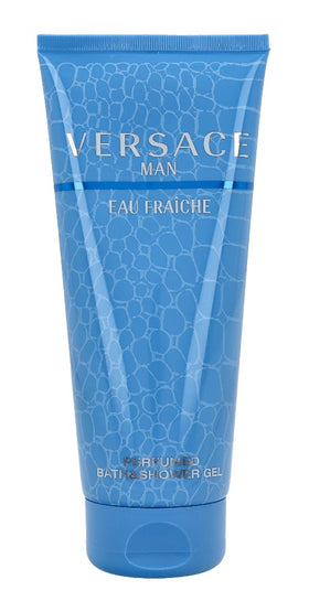 Versace Man Eau Fraiche gel texture close-up demonstrating lightweight lather