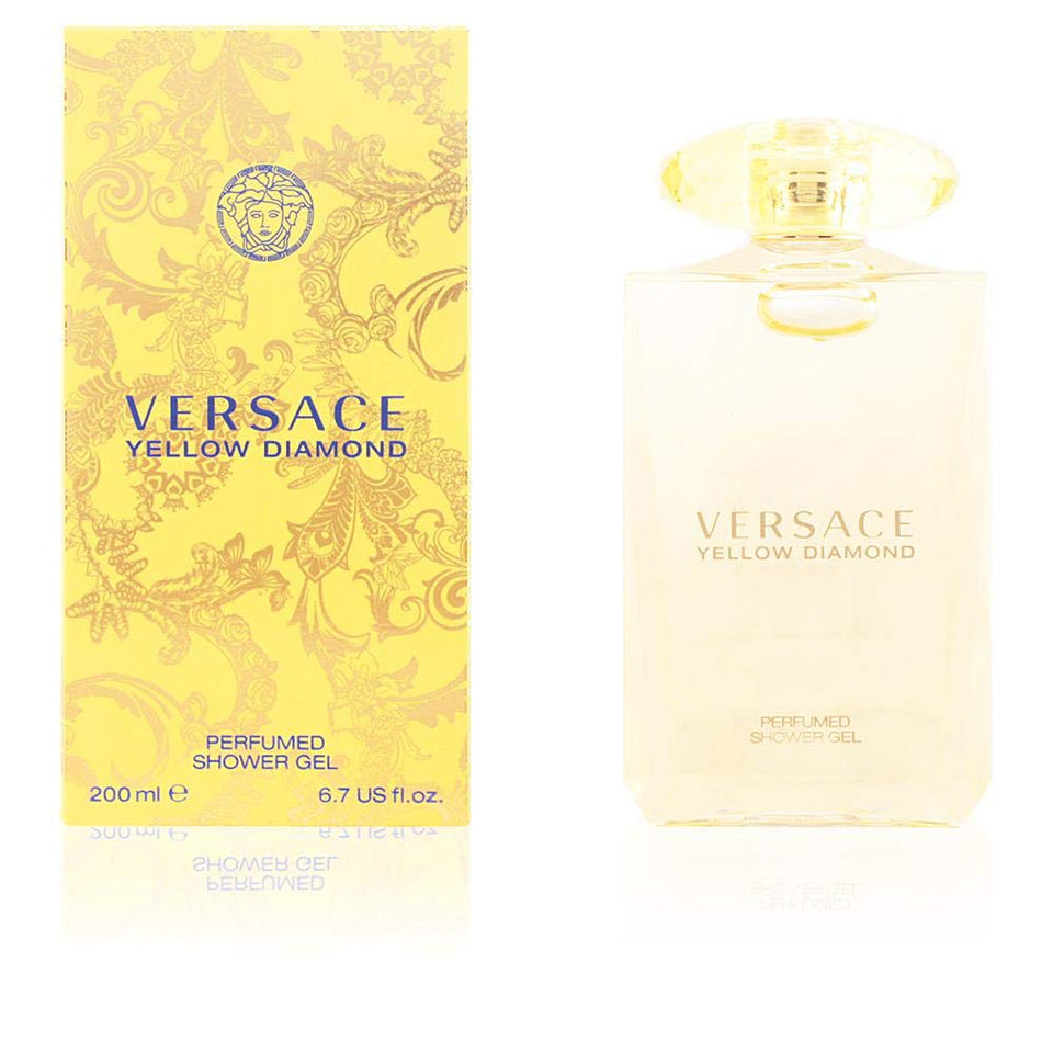 Versace Yellow Diamond bottle front packaging showing label and 6.7 oz size for travel convenience