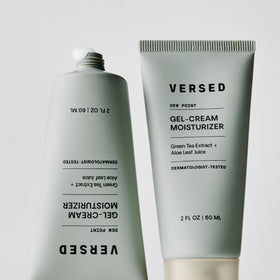 Versed ingredient label detail emphasizing clean, vegan formulation benefits