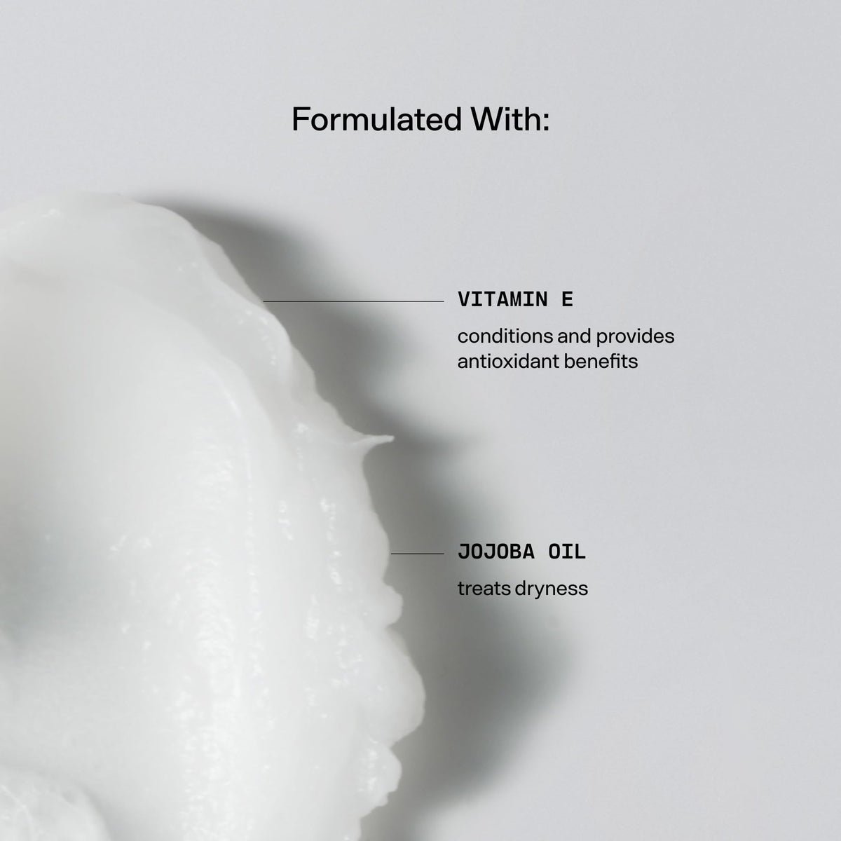 Versed balm emulsified with water in hand, showing easy rinsing and no greasy residue