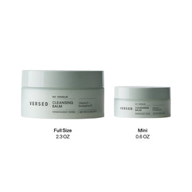 Versed Day Dissolve jar placed with other skincare bottles, suggests double-cleanse routine