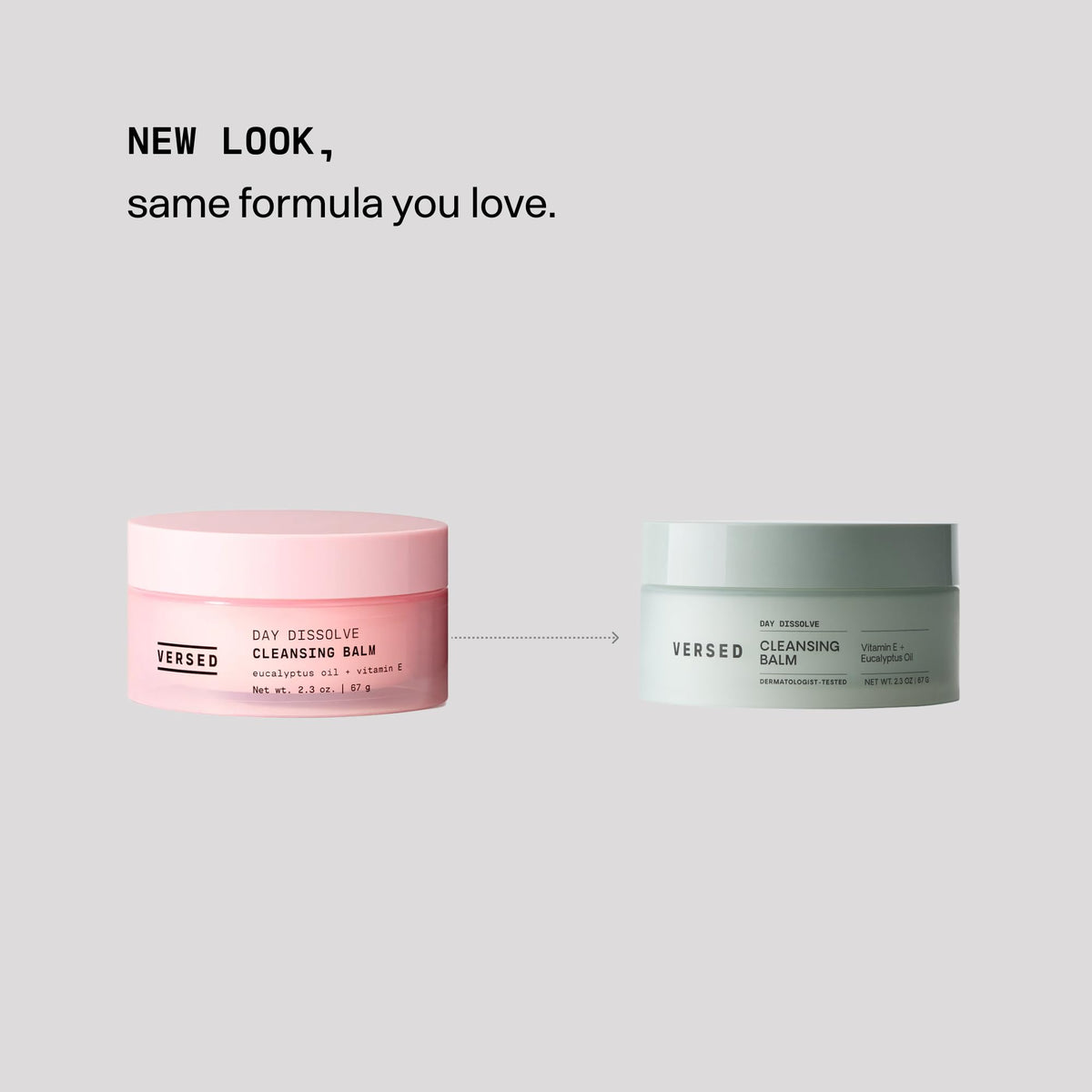 Versed balm being massaged onto model face, demonstrating effective makeup removal