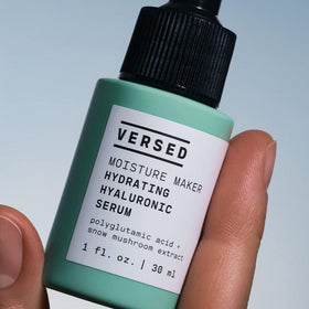Versed Moisture Maker applied on hand demonstrating smooth texture and immediate softening