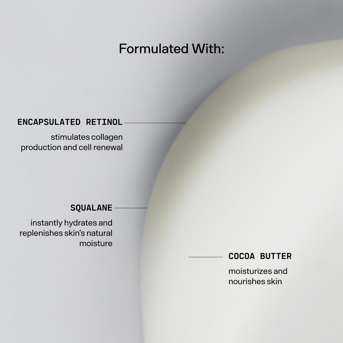 Versed pump dispensing lotion demonstrating non-greasy lightweight application
