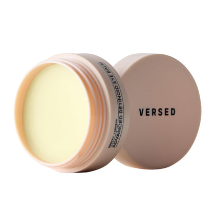 Versed front packaging showing jar and label, clear brand visibility and benefit