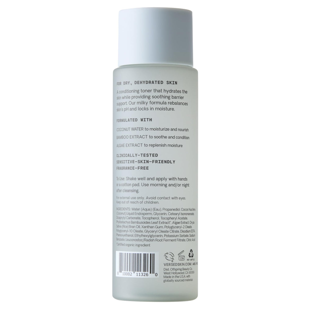 Versed toner staged in bathroom to show easy daily routine inclusion benefit
