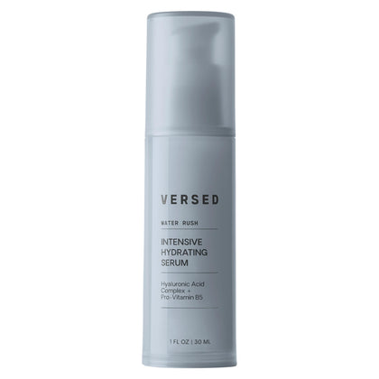 Versed Water Rush front bottle showing clean packaging and hydrating benefit