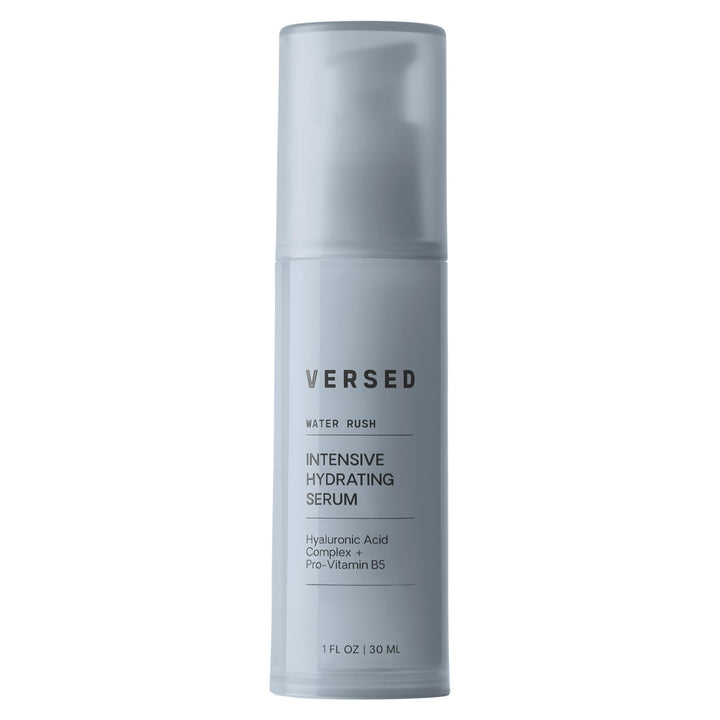 Versed Water Rush front bottle showing clean packaging and hydrating benefit