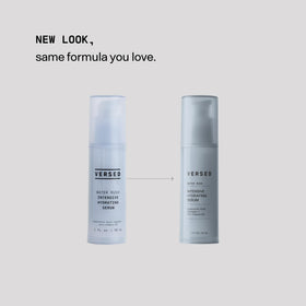 Versed Water Rush ingredients label with hyaluronic acid and vitamin B5 benefits