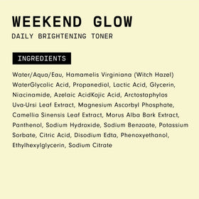 Versed Weekend Glow on bathroom shelf with skincare routine context showing daily use benefit