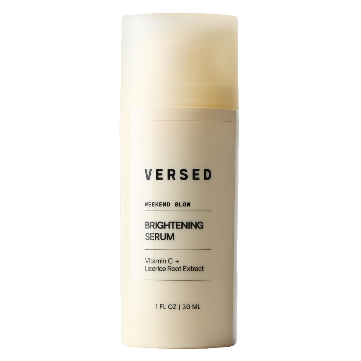 Versed Weekend Glow front packaging showing bottle and label for easy identification