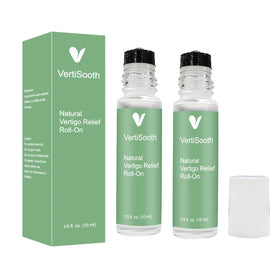 VERTISOOTH front packaging showing compact 10 ml roll-on and branding benefit portability