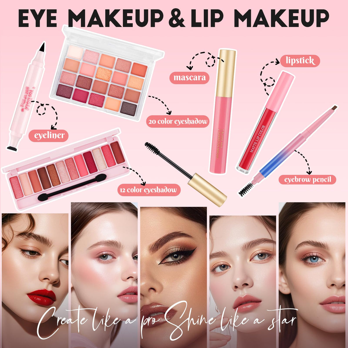 VESPRO brushes and sponge detail for precise, beginner-friendly application