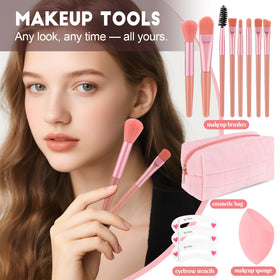 VESPRO eyebrow stencils and pencil displayed for quick brow shaping