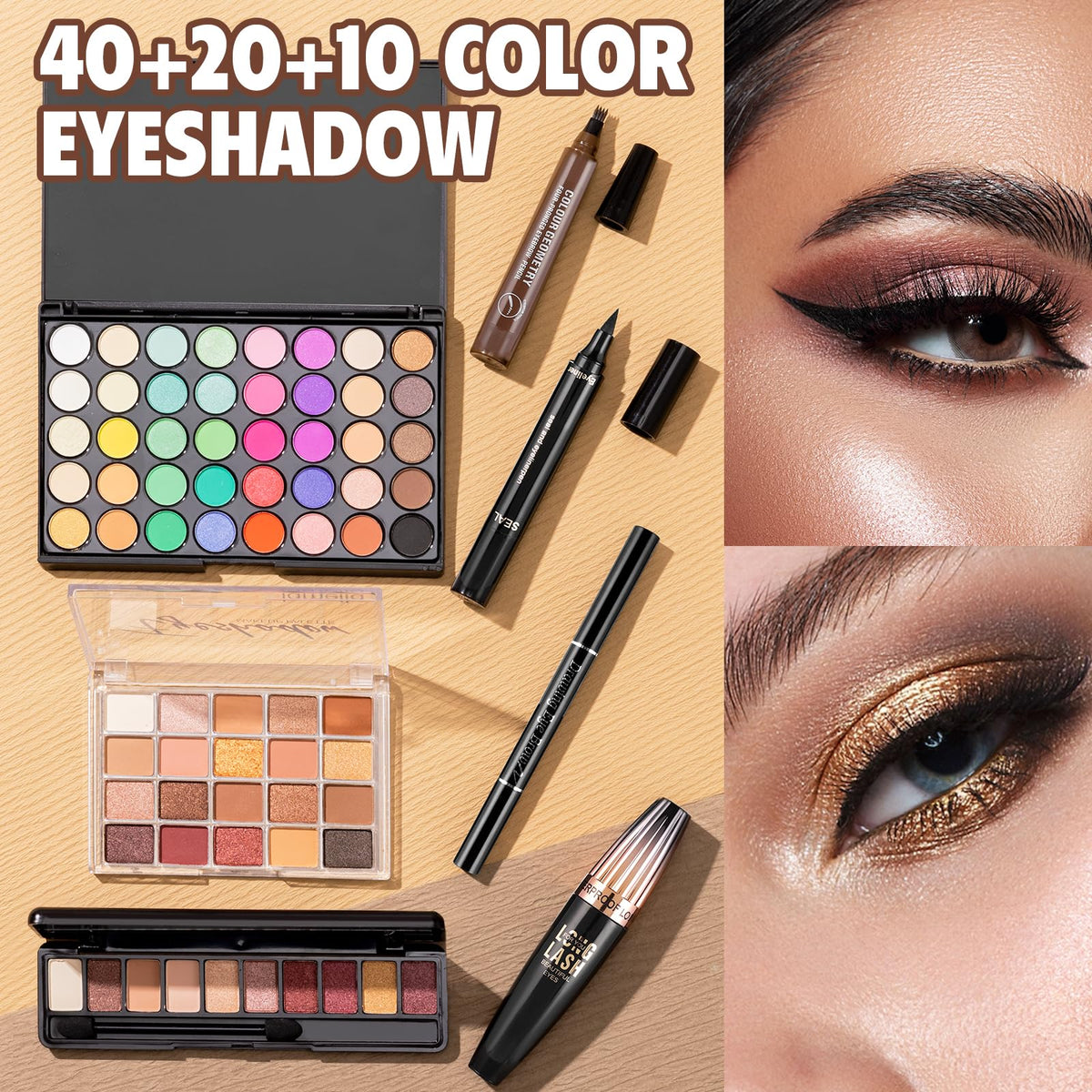 VESPRO foundations and 15‑shade concealer palette demonstrating tone matching options