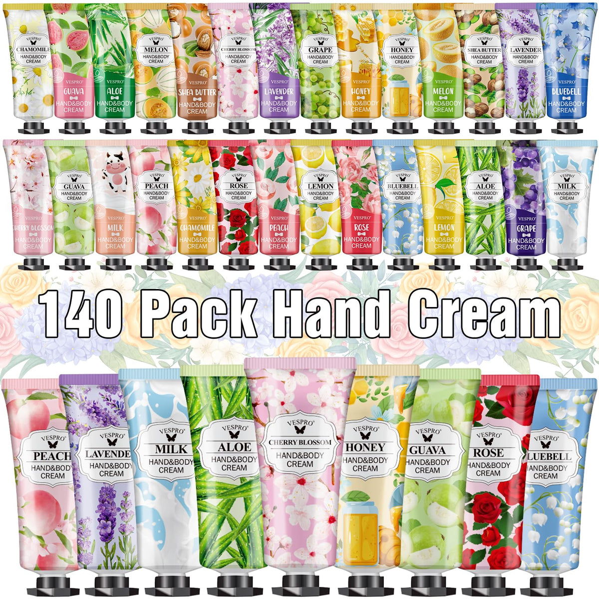 VESPRO front packaging display showing bulk 140-pack and gift usefulness