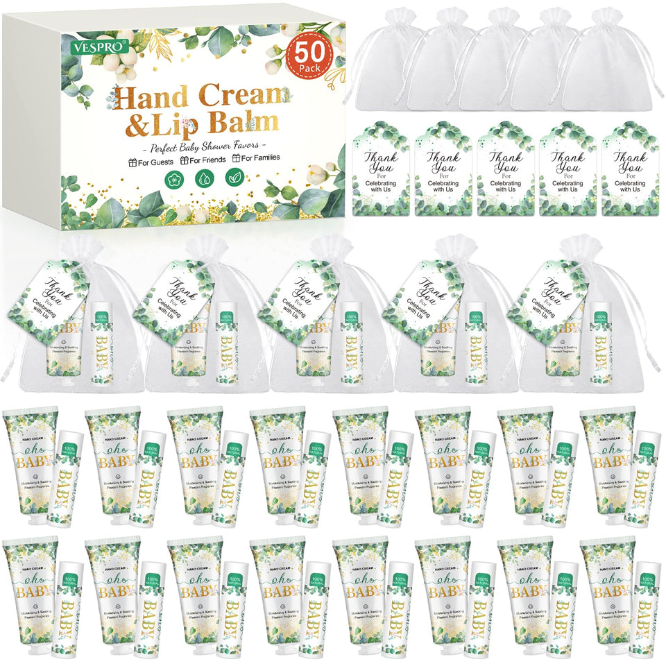 VESPRO front packaging of 50-pack favors showcasing cohesive gift set