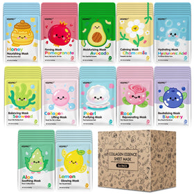 VESPRO front packaging showing 12-type mask assortment and benefits