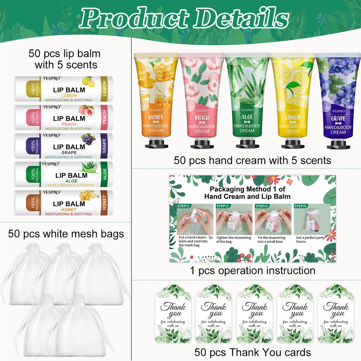 VESPRO hand cream tube close-up showing texture and moisturizing benefit
