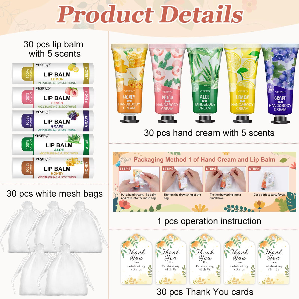 VESPRO hand cream tube close-up highlighting texture and quick-absorb benefit