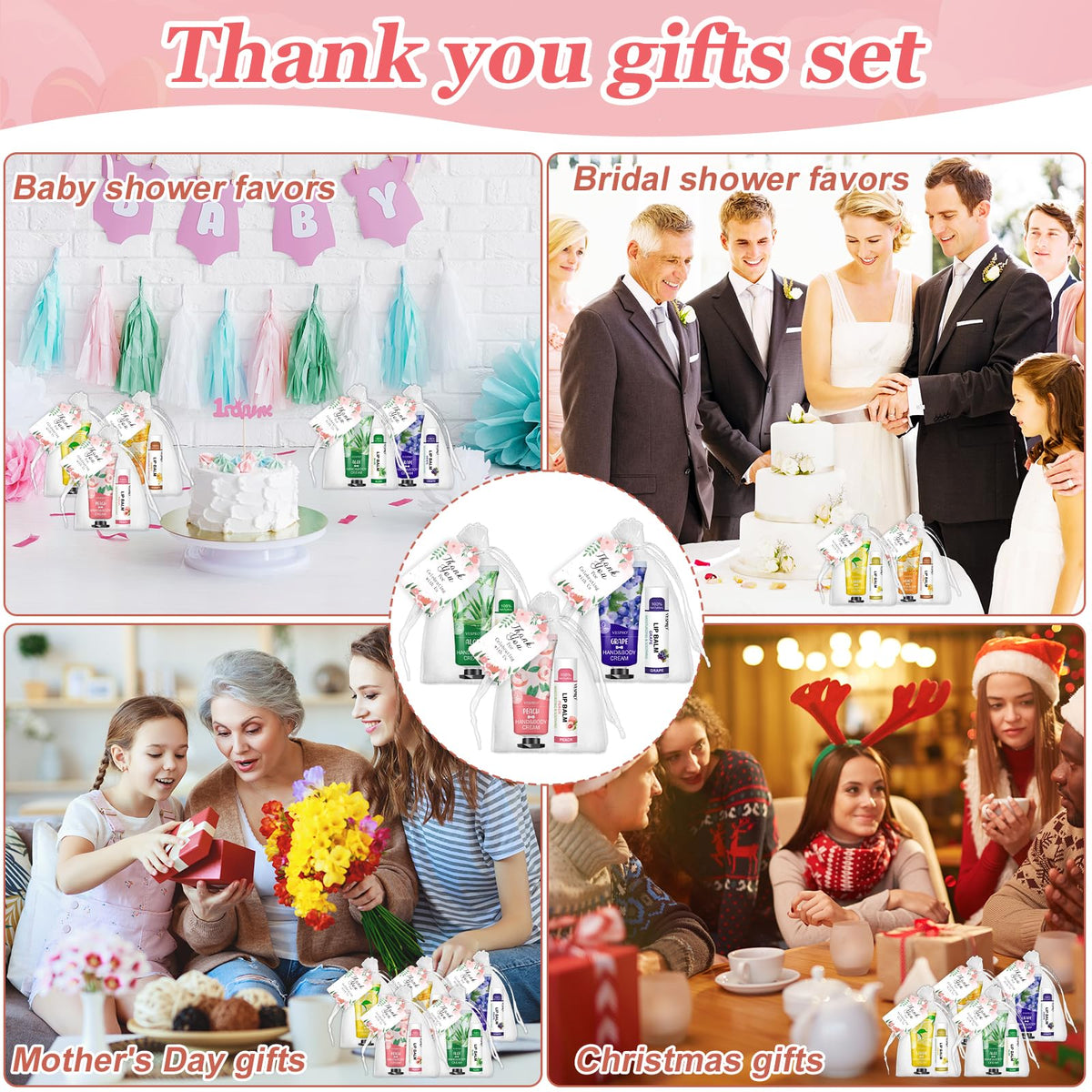 VESPRO table display with favors illustrating event-ready styling