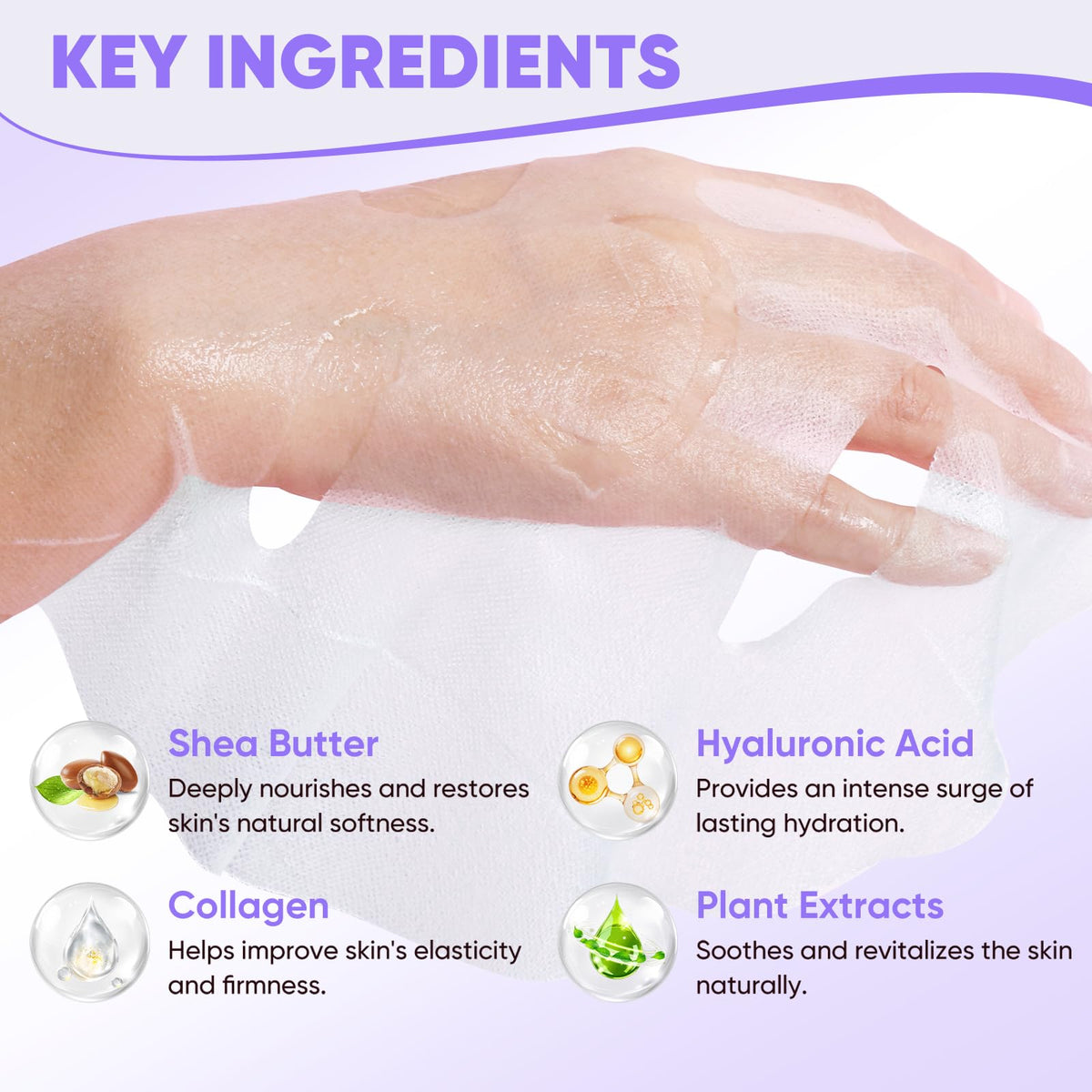 VESPRO sheet masks array fanned out highlighting variety and convenience
