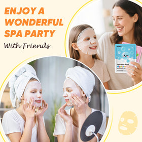 VESPRO close-up of single sheet mask soaked in serum showing moisturizing boost