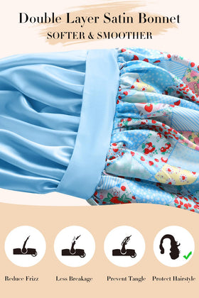 Vettres model wearing bonnet in bedroom showing comfort benefit: ideal for sleep