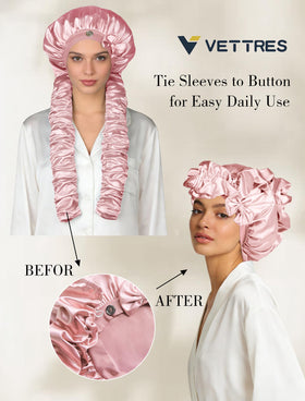 Vettres ruched curling ribbons detail demonstrating secure heatless styling