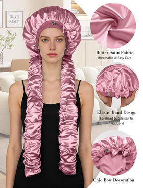 Vettres detailed ruched ribbons showing wrap system for heatless waves benefit